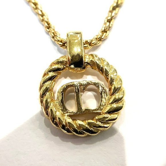 Christian Dior Gold GP Circle in Necklace, approx. 42cm, gold color KB-9751 - Picture 2 of 9